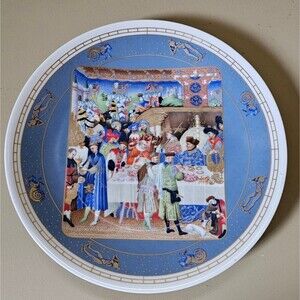 Vintage 1970s French D'Arceau-Limoges Premiere Limited Edition "Janvier" Plate